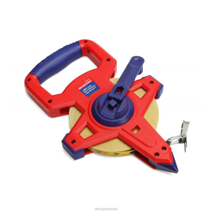 חָדָשׁ WORKPRO סרט מדידה סליל פתוח עם להב פיברגלס מצופה ניילון כפול, 100 רגל כְּלִי L40Z109