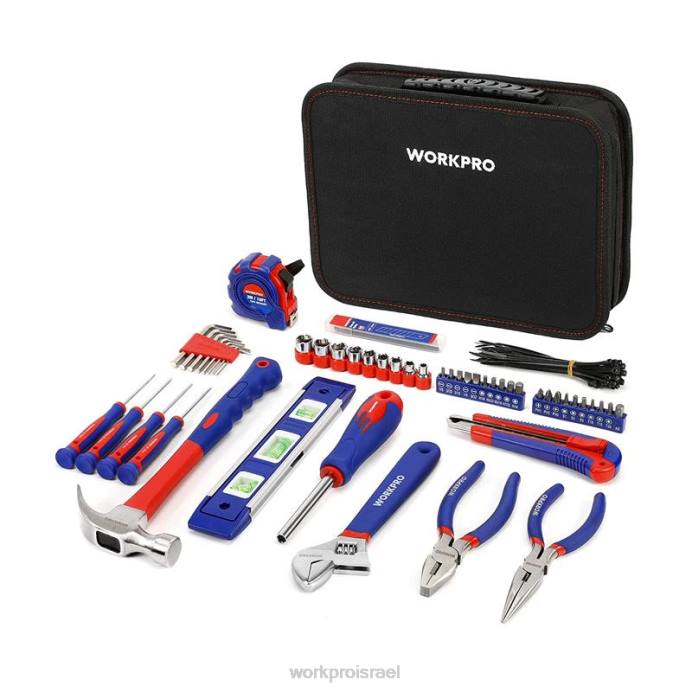 מוֹעִיל WORKPRO 100 יחידות מגירת מטבח סט כלי עבודה ידניים ביתיים עם נרתיק נשיאה קל כְּלִי L40Z304