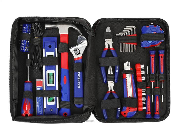 מוֹעִיל WORKPRO 100 יחידות מגירת מטבח סט כלי עבודה ידניים ביתיים עם נרתיק נשיאה קל כְּלִי L40Z304
