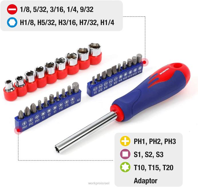 מוֹעִיל WORKPRO 100 יחידות מגירת מטבח סט כלי עבודה ידניים ביתיים עם נרתיק נשיאה קל כְּלִי L40Z304