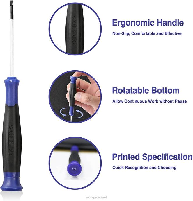 מוֹעִיל WORKPRO סט מברגים מדויק 10 יחידות עם נרתיק כְּלִי L40Z100