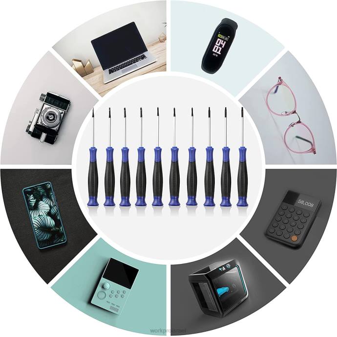 מוֹעִיל WORKPRO סט מברגים מדויק 10 יחידות עם נרתיק כְּלִי L40Z100