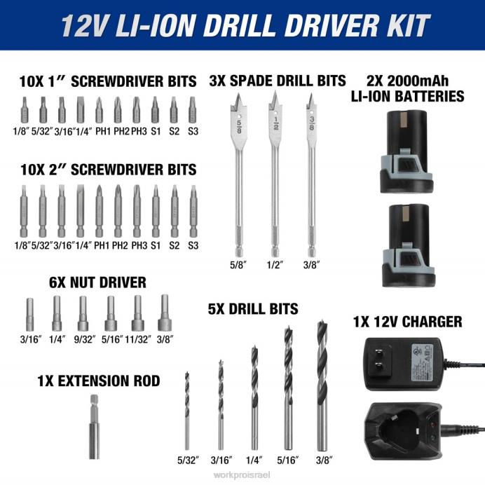 מוֹעִיל WORKPRO מסור דודי 12V אלחוטי & ערכת מקדחה אלחוטית 12V & סט מברגים מגנטיים 12 יחידות ואקדח דבק חם אלחוטי כְּלִי L40Z321