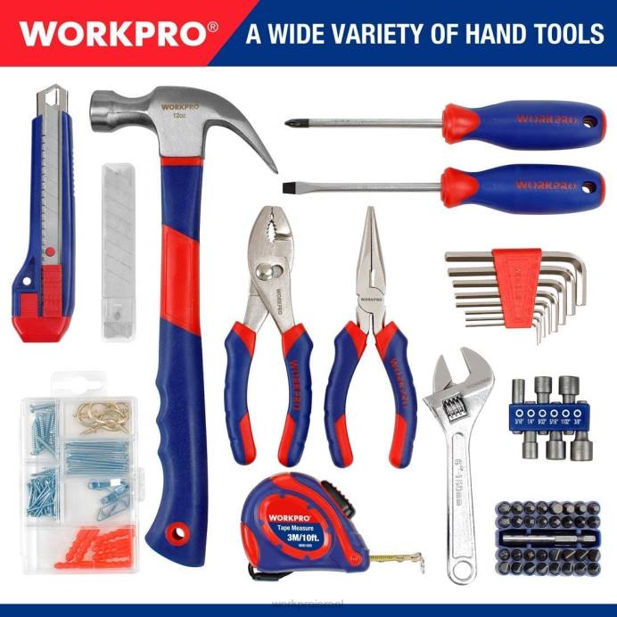 מוֹעִיל WORKPRO מקדחה אלחוטית 12V וערכת כלים ביתית, ערכה משולבת 177 יחידות עם תיק כלים כְּלִי L40Z171