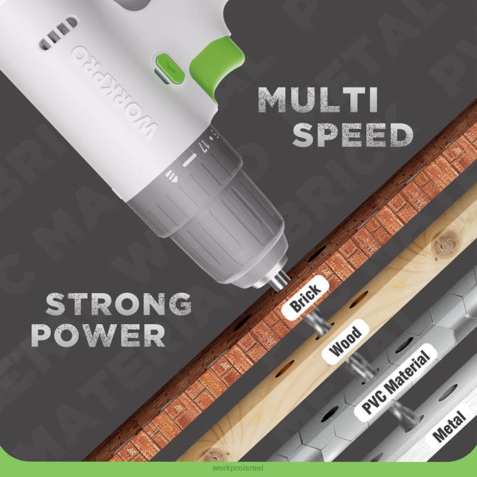 ורוד/לבן WORKPRO סט מקדחה אלחוטית 12V עם 6 סיביות, צ'אק ללא מפתח בגודל 3/8 אינץ', מהירות משתנה, הגדרת 18 טוק כְּלִי L40Z175