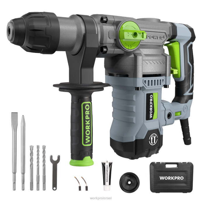 מוֹעִיל WORKPRO מקדחה סיבובית 12.5 אמפר 1-1/4 אינץ' פרימיום sds-plus, גרסת חוטים כבדה כְּלִי L40Z179
