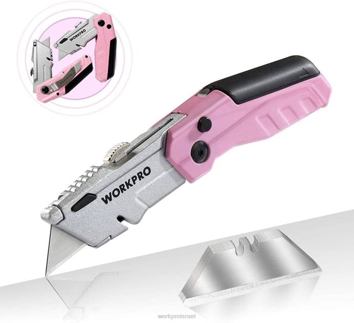 וָרוֹד WORKPRO סכין מתקפלת לשינוי מהיר עם 12 להבים נוספים כְּלִי L40Z37