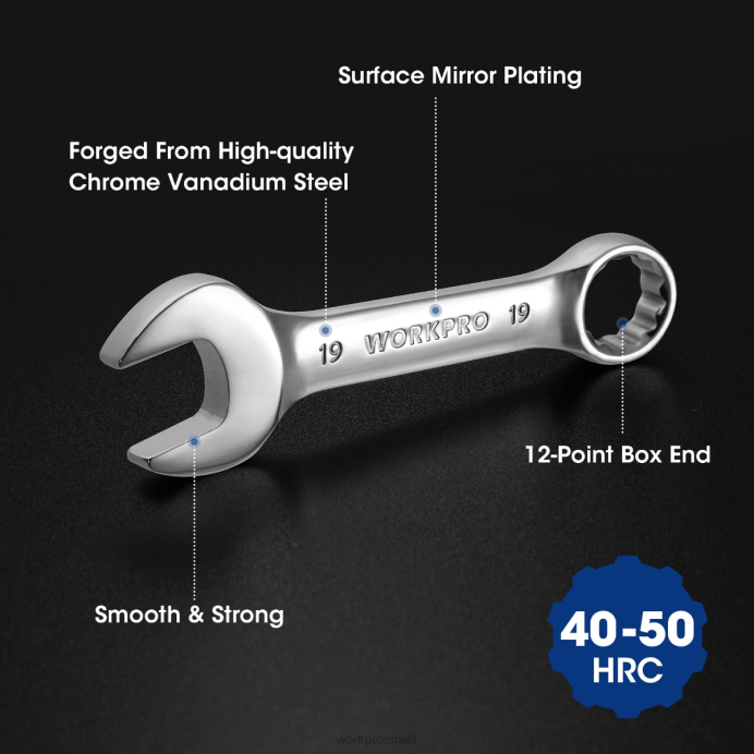 מוֹעִיל WORKPRO 12 יחידות מפתח מפתחות שילוב קשקשים כְּלִי L40Z97