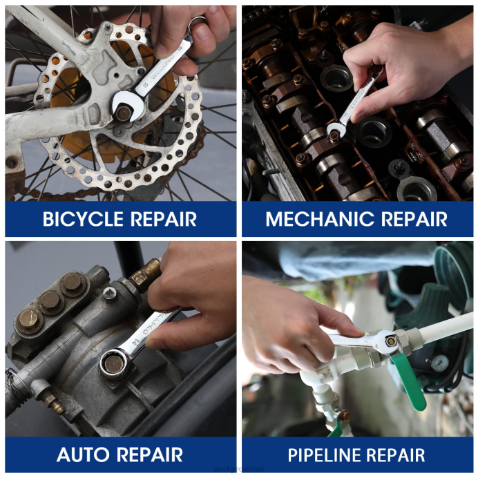 מוֹעִיל WORKPRO 12 יחידות מפתח מפתחות שילוב קשקשים כְּלִי L40Z97