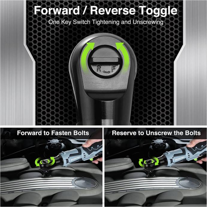 מוֹעִיל WORKPRO מפתח ברגים חשמלי אלחוטי, 12v 40 ft-lbs מפתח ברגים חשמלי 9 יחידות סט כְּלִי L40Z227