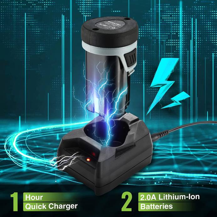 מוֹעִיל WORKPRO מפתח ברגים חשמלי אלחוטי, 12v 40 ft-lbs מפתח ברגים חשמלי 9 יחידות סט כְּלִי L40Z227