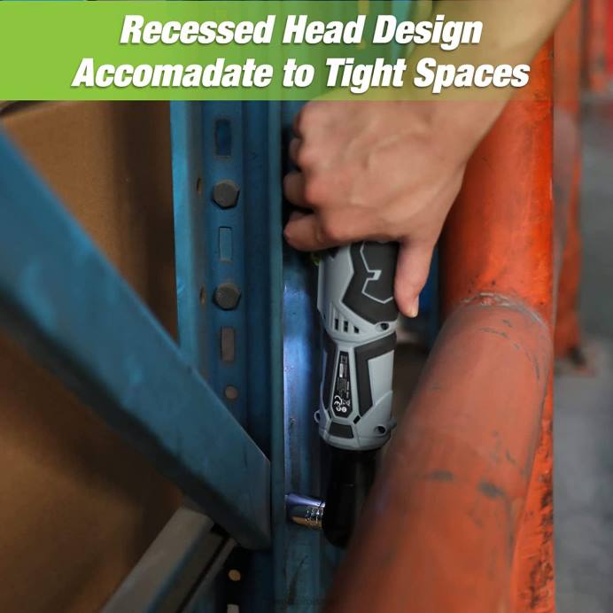 מוֹעִיל WORKPRO מפתח ברגים חשמלי אלחוטי, 12v 40 ft-lbs מפתח ברגים חשמלי 9 יחידות סט כְּלִי L40Z227