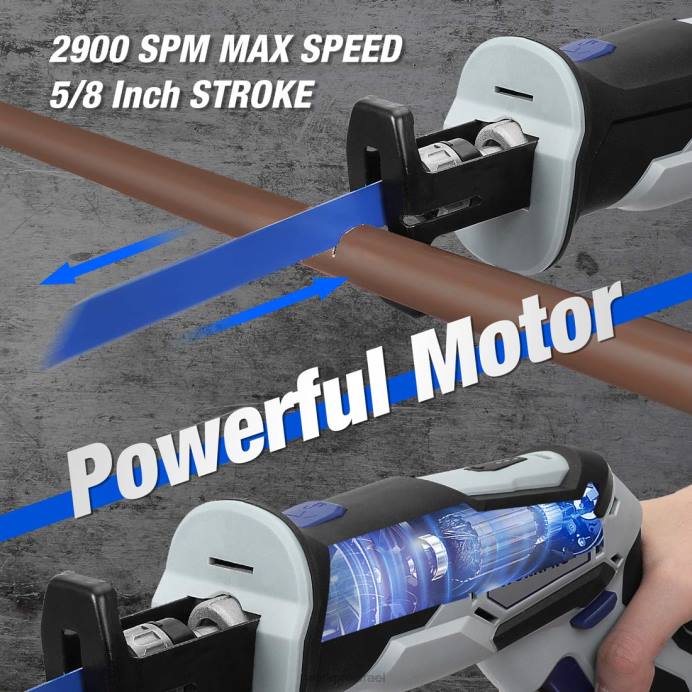 מוֹעִיל WORKPRO מסור דודי 12v אלחוטי עם לסת הידוק כְּלִי L40Z185