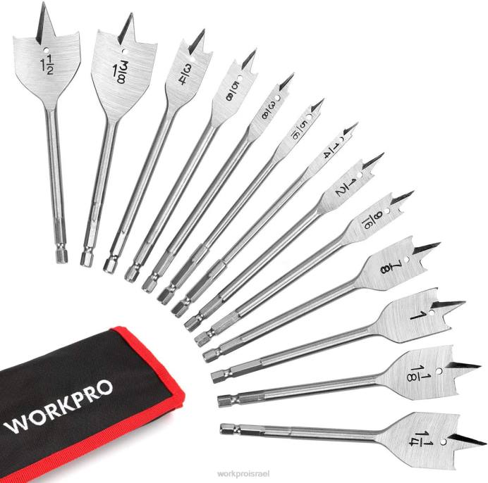 מוֹעִיל WORKPRO מקדחה 13 יחידות סט ב-Sae עם נרתיק אחסון ניילון כְּלִי L40Z211
