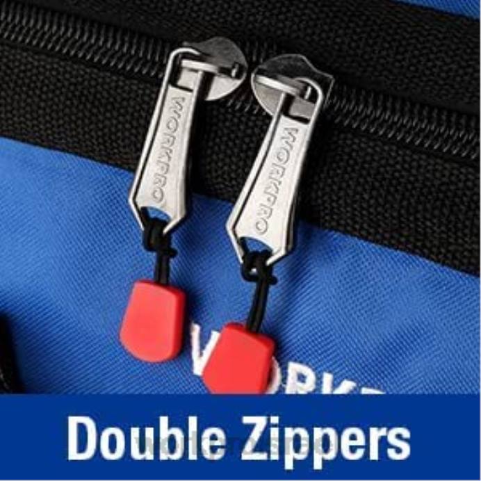 מוֹעִיל WORKPRO תיק כלים בגודל 14 אינץ', ארגונית כלים מרובה כיסים עם רצועת כתף מתכווננת אִחסוּן L40Z31