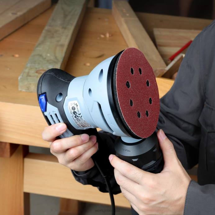 מוֹעִיל WORKPRO סט דיסקיות שיוף 150 יחידות למלטשת מסלולית אקראית כְּלִי L40Z197