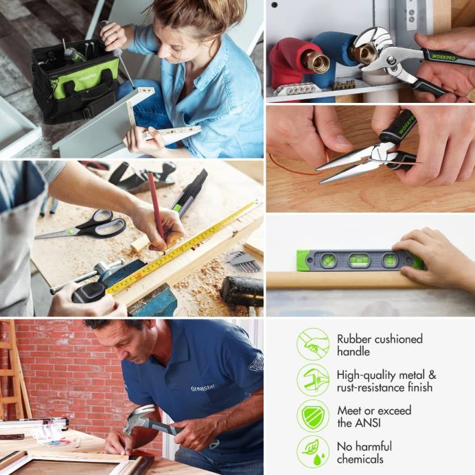 ורוד/אפור WORKPRO ערכת מקדחה אלחוטית משולבת 157 חלקים עם ליתיום-יון אלחוטי 20V כְּלִי L40Z259