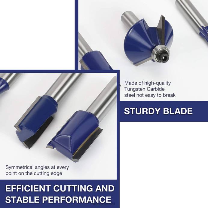 מורדן WORKPRO סט נתב 15 יחידות, נתב סיביות של נתב טונגסטן קרביד בגודל 1/4 אינץ' כְּלִי L40Z130