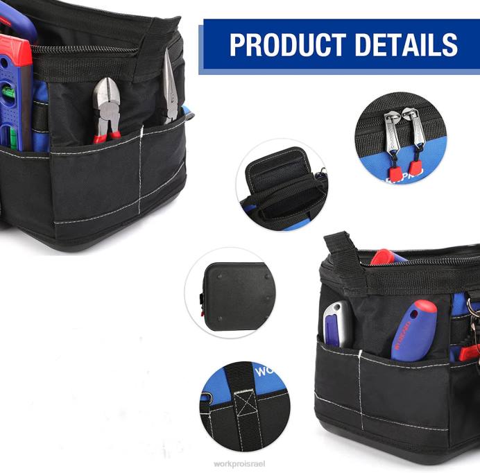 מוֹעִיל WORKPRO תיק כלים בפה רחב 16 אינץ' עם בסיס יצוק עמיד למים אִחסוּן L40Z34