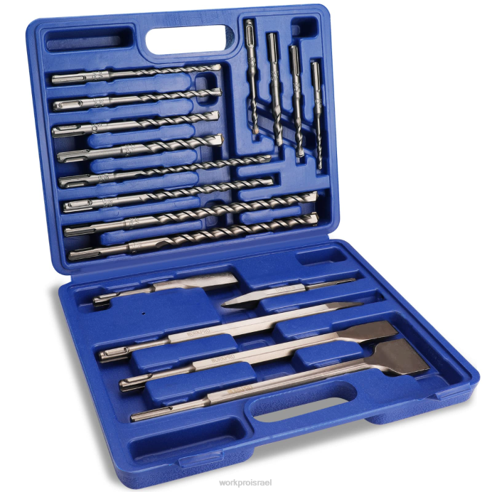 מוֹעִיל WORKPRO 17 יחידות sds-plus מקדחי פטיש סיבוביים ומאזמלים כְּלִי L40Z199