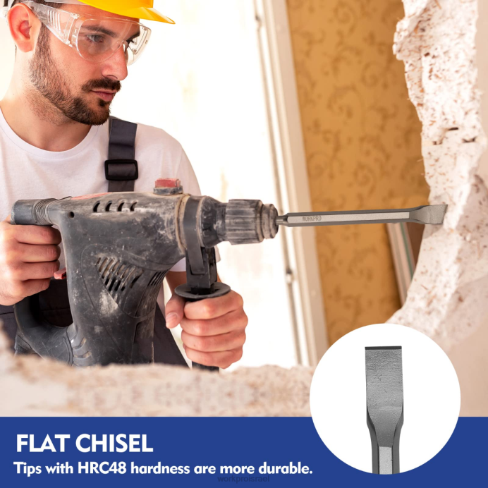 מוֹעִיל WORKPRO 17 יחידות sds-plus מקדחי פטיש סיבוביים ומאזמלים כְּלִי L40Z199