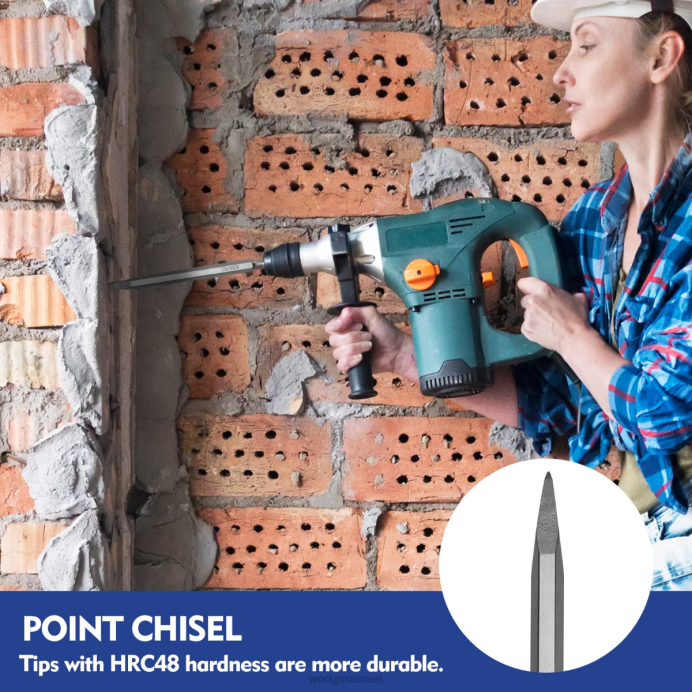 מוֹעִיל WORKPRO 17 יחידות sds-plus מקדחי פטיש סיבוביים ומאזמלים כְּלִי L40Z199