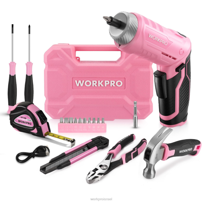 ורוד כחול WORKPRO ערכת כלים ביתית כללית 18 יחידות כְּלִי L40Z102