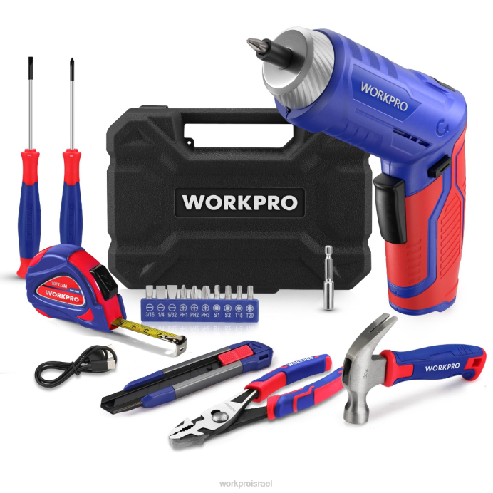 ורוד כחול WORKPRO ערכת כלים ביתית כללית 18 יחידות כְּלִי L40Z102