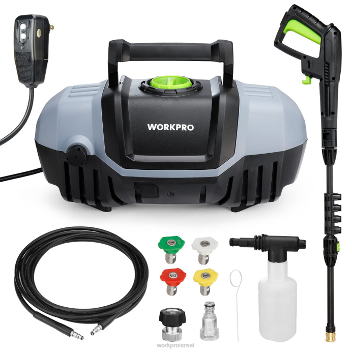 מוֹעִיל WORKPRO 1900 מקסימום psi 1.8 gpm 12 אמפר קומפקטי מכונת שטיפה בלחץ גבוה כְּלִי L40Z299