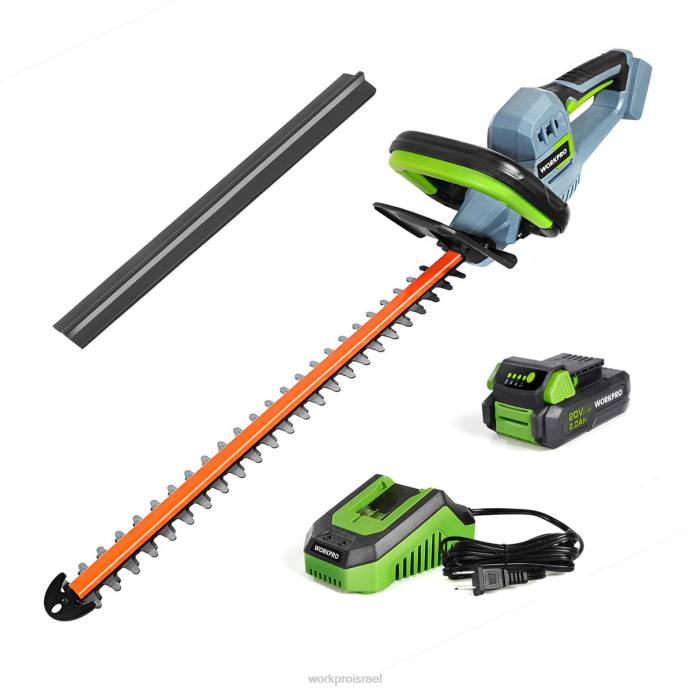מורדן WORKPRO גוזם גדר חיה אלחוטי 20V להבי פעולה כפולים כלי גינון חשמלי סוללה 2.0ah ומטען מהיר לשעה כלול כְּלִי L40Z295