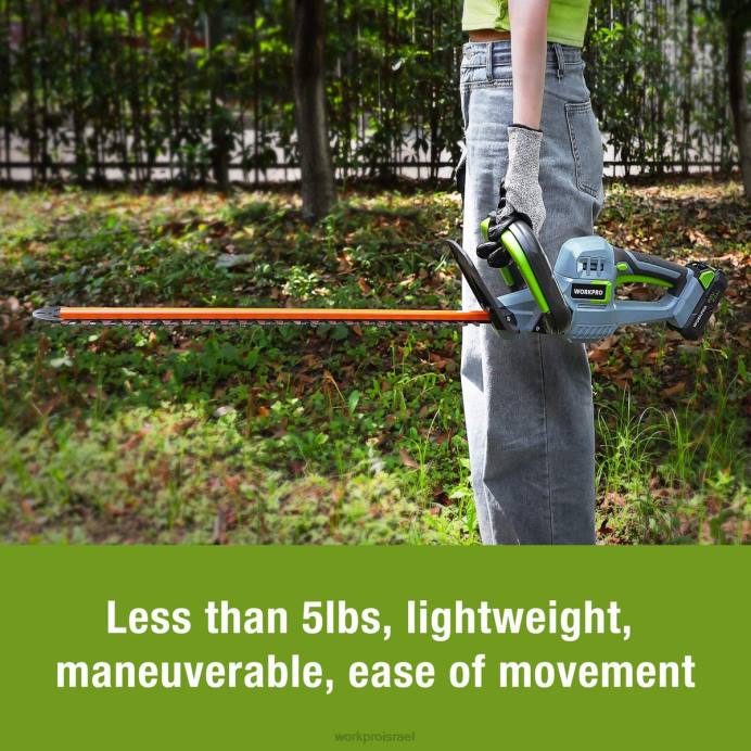 מורדן WORKPRO גוזם גדר חיה אלחוטי 20V להבי פעולה כפולים כלי גינון חשמלי סוללה 2.0ah ומטען מהיר לשעה כלול כְּלִי L40Z295