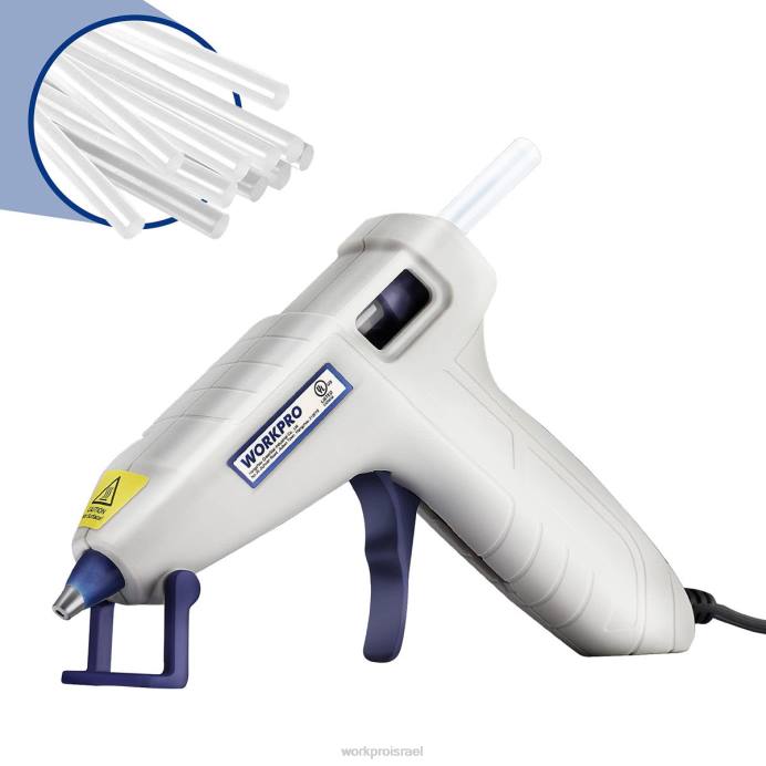 ורוד/לבן WORKPRO ערכת מיני אקדח דבק חם עם 20 יחידות מקלות דבק חם כְּלִי L40Z162