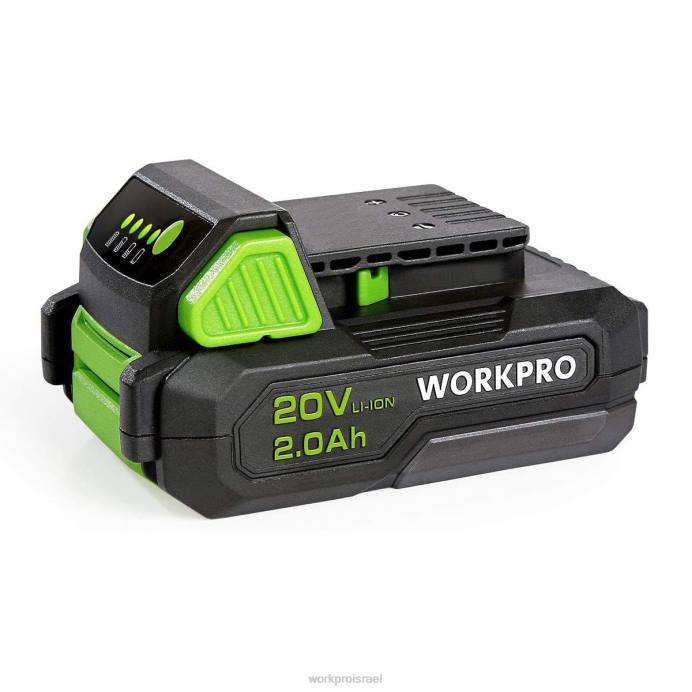 מורדן WORKPRO ערכת סוללות ליתיום-יון 20v 2.0ah כְּלִי L40Z218