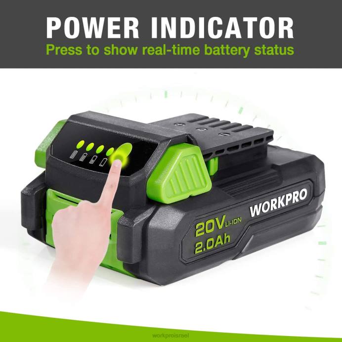 מורדן WORKPRO ערכת סוללות ליתיום-יון 20v 2.0ah כְּלִי L40Z218