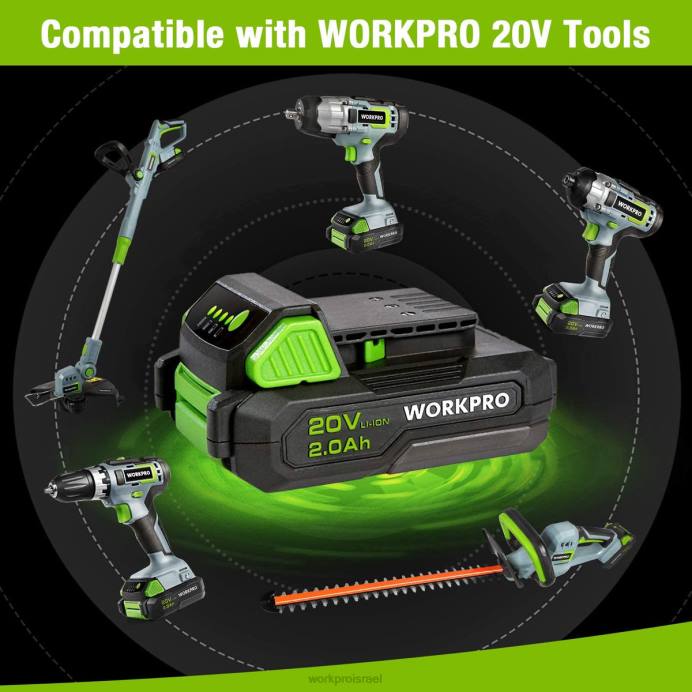 מורדן WORKPRO ערכת סוללות ליתיום-יון 20v 2.0ah כְּלִי L40Z218