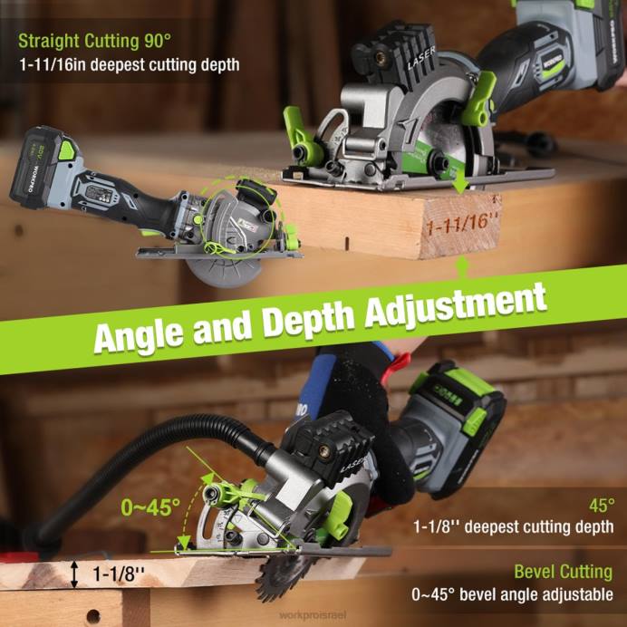 מוֹעִיל WORKPRO מסור קטן אלחוטי קומפקטי, סוללת 20v 4.0ah, מטען מהיר, 3 להבי מסור, 4500 סל