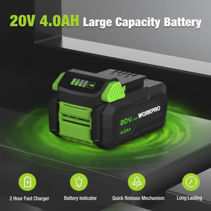 מוֹעִיל WORKPRO מסור קטן אלחוטי קומפקטי, סוללת 20v 4.0ah, מטען מהיר, 3 להבי מסור, 4500 סל