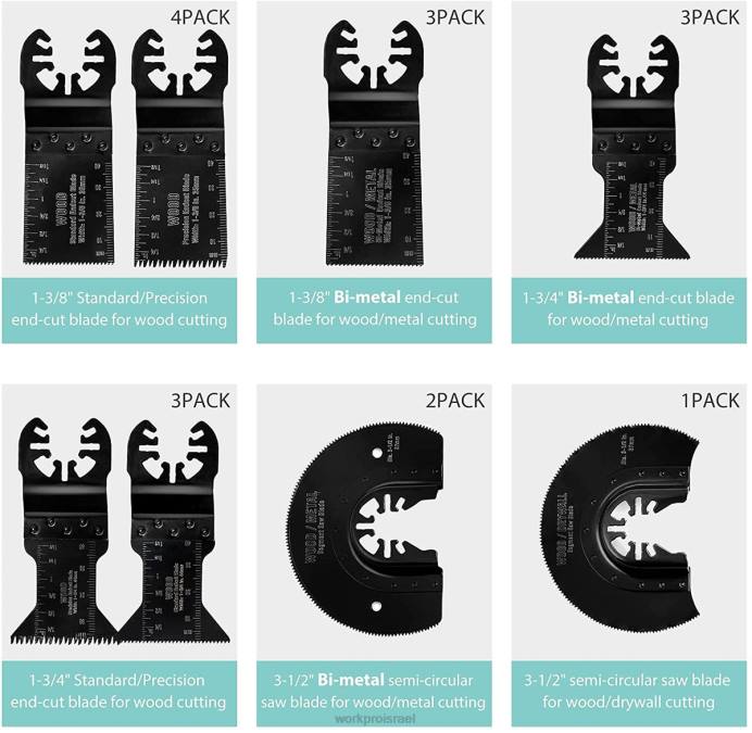 מוֹעִיל WORKPRO סט להבי מסור מתנודד 23 יחידות מתכת/עץ כְּלִי L40Z194