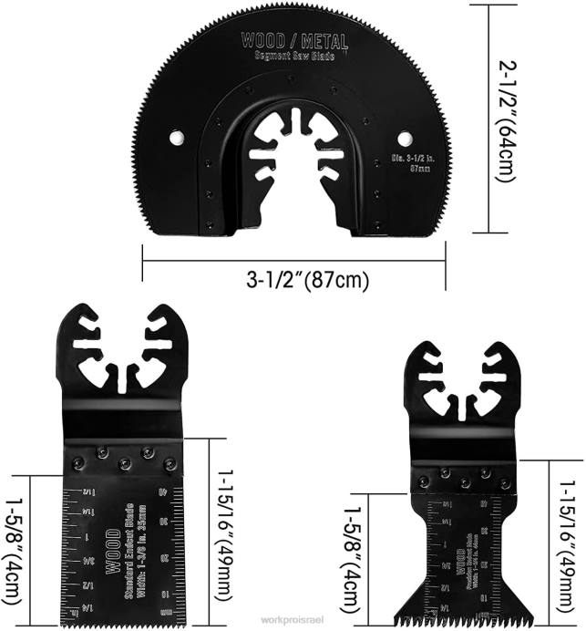 מוֹעִיל WORKPRO סט להבי מסור מתנודד 23 יחידות מתכת/עץ כְּלִי L40Z194