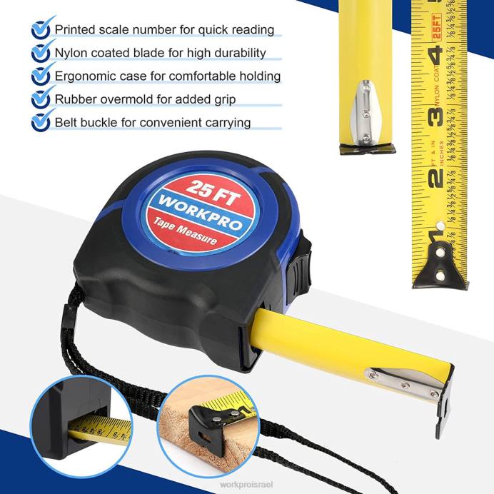 מוֹעִיל WORKPRO סרט מדידה 25 רגל כְּלִי L40Z112