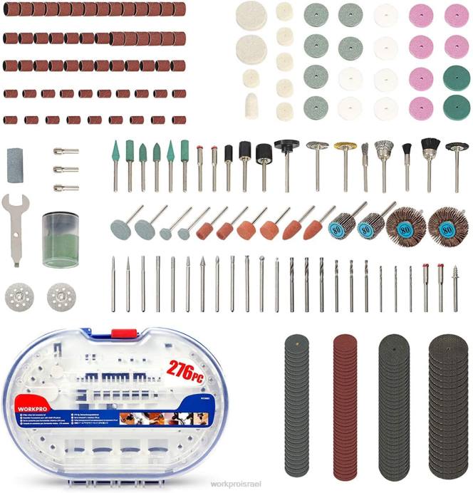 מורדן WORKPRO ערכת אביזרי כלי סיבובי 276 יחידות חיתוך גילוף וליטוש התאמה אוניברסלית כְּלִי L40Z191