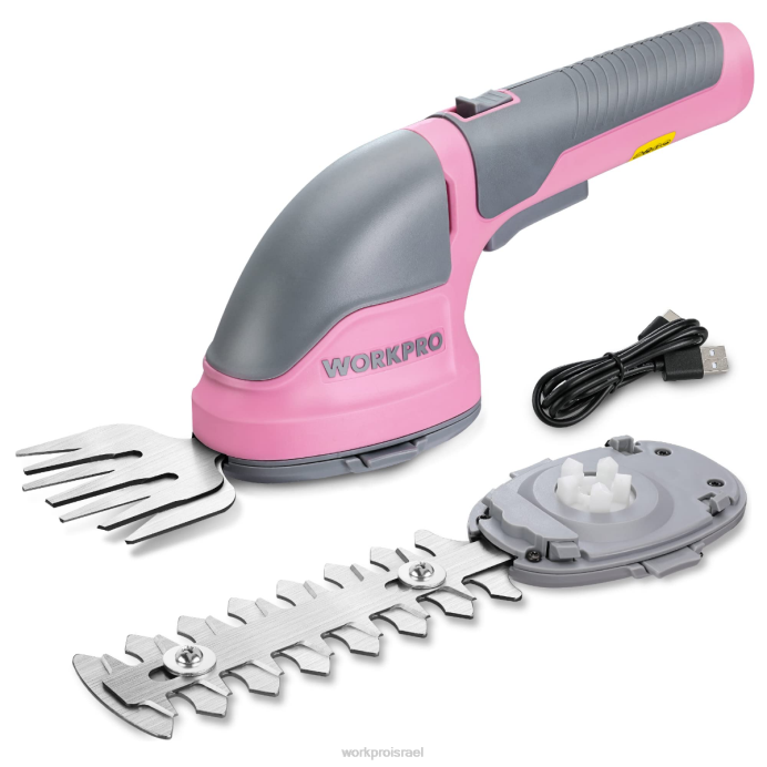 ורוד/ירוק/לבן WORKPRO 2 ב-1 כף יד 3.6 וולט חשמלי גוזם שיחים גוזם גדרות/חותך דשא כְּלִי L40Z268