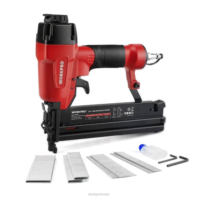 מורדן WORKPRO מסמר בראד פנאומטי 2 ב-1 עם מסמרים של 400 יחידות / 300 יחידות סיכות כְּלִי L40Z181