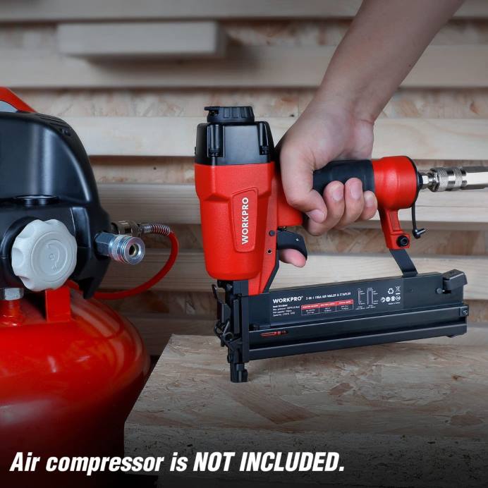 מורדן WORKPRO מסמר בראד פנאומטי 2 ב-1 עם מסמרים של 400 יחידות / 300 יחידות סיכות כְּלִי L40Z181
