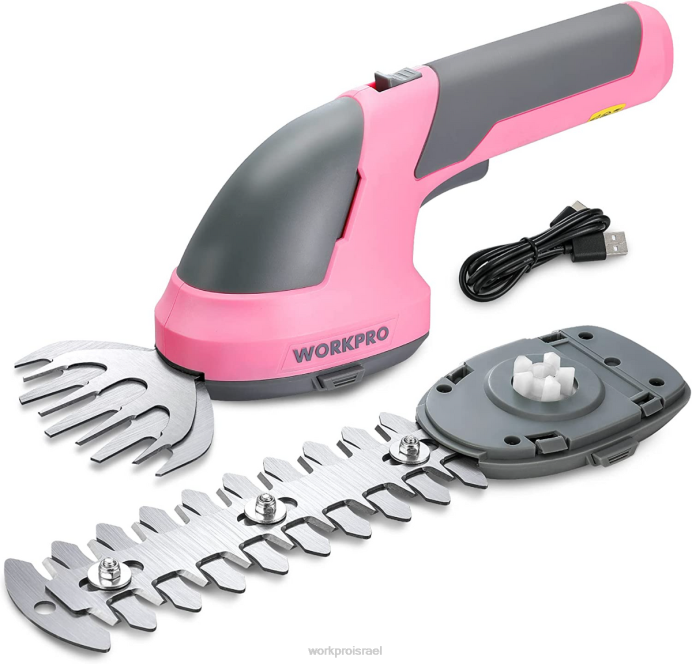 ורוד/ירוק/לבן WORKPRO 2 ב-1 כף יד 7.2 וולט חשמלי גוזם שיחים גוזם גדרות/חותך דשא כְּלִי L40Z269