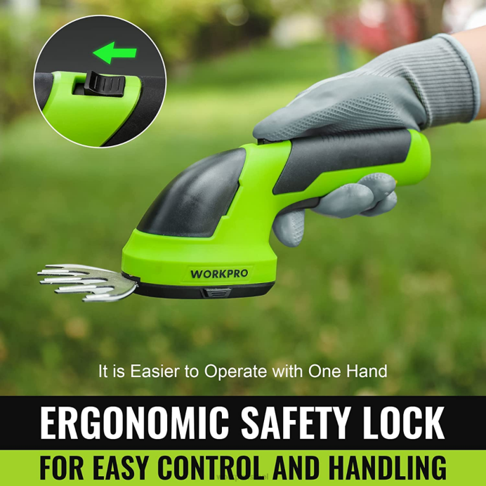 ורוד/ירוק/לבן WORKPRO 2 ב-1 כף יד 7.2 וולט חשמלי גוזם שיחים גוזם גדרות/חותך דשא כְּלִי L40Z269