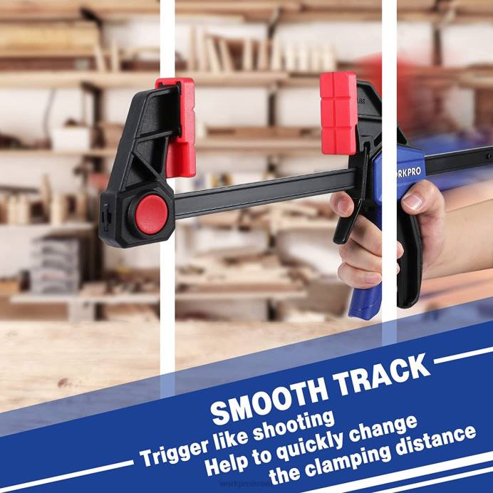 מורדן WORKPRO 2 יחידות מהדקי בר לעיבוד עץ, חובה בינונית 300 פאונד מהדק/מפזר ביד אחת כְּלִי L40Z118