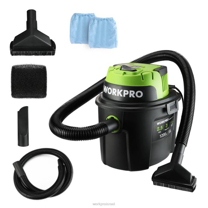 מוֹעִיל WORKPRO שואב אבק רטוב/יבש 2.5 ליטר 3 כוח סוס שיא, שואב אבק נייד לבית כְּלִי L40Z216