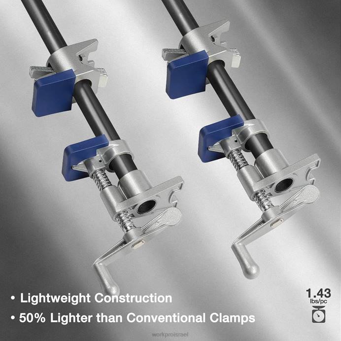 שָׁחוֹר WORKPRO 2 יח' מהדקי צינור, מהדקי צינור קלים ליציקת אלומיניום כְּלִי L40Z124