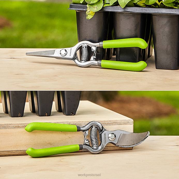 מוֹעִיל WORKPRO 2 יחידות מזמרה משובצת להב ישר מפלדה כְּלִי L40Z271